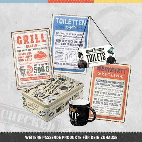 Miniatura 4 de Nostalgic-Art Caja de lata de almacenamiento retro plana, 84.5 onzas, caja Whatever Odds & Ends – Idea de regalo para tu hogar, lata de metal