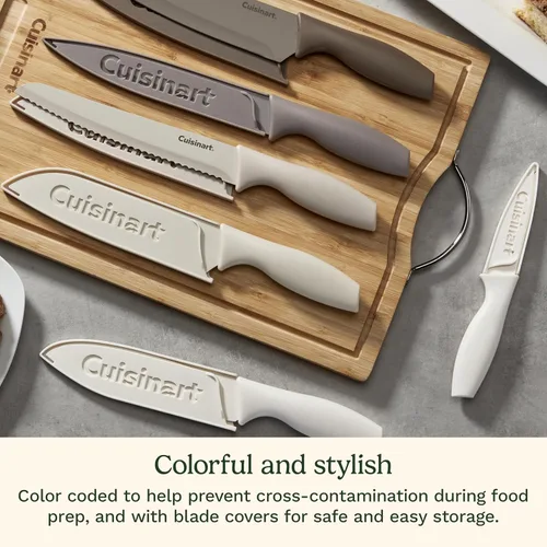 Miniatura 4 de Cuisinart Advantage - Juego de cuchillos de cocina de 12 piezas, cuchillos de acero inoxidable con revestimiento antiadherente de calidad Rubor