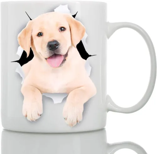 Miniatura 9 de Bonita taza de café negra con diseño de labrador para perro, divertida taza de café de cerámica, regalo perfecto para amantes de los perros, bonita