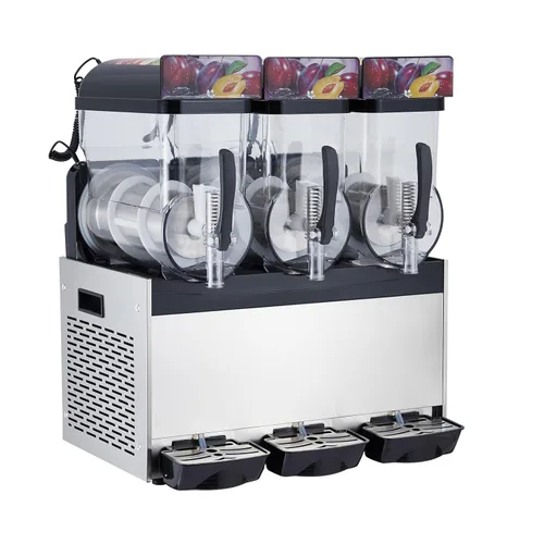 Miniatura 9 de Máquina comercial de granizado Máquina de bebidas congeladas, doble tanque 12l 700w acero inoxidable, Margarita Wine Slush Smoothies Maker para Negro