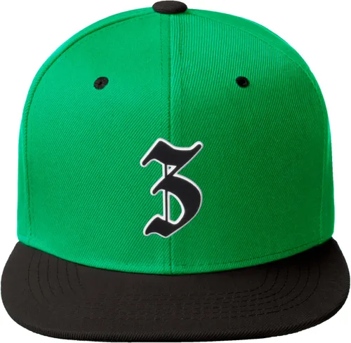 Miniatura 726 de Daxton Gorra clásica con visera de billete plano con letras del alfabeto inglés antiguo de la A a la Z