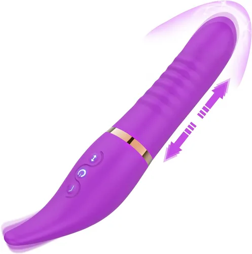 Vibrador de empuje para punto G, consolador realista YIRSA estimulador de clítoris, vibrador de conejo con 10 modos de lamer y telescópicos, vagina