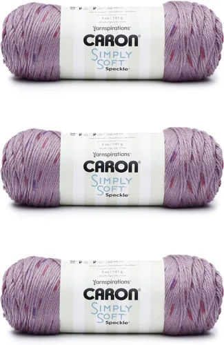 Miniatura 56 de Caron Simply Soft Abyss Speckle Yarn - Paquete de 3 unidades de 141 gramos/5 onzas - Acrílico - 4 medianos (peinado) - 235 yardas - Tejido/ganchillo