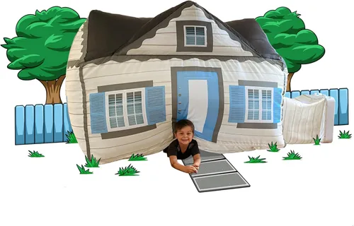 Miniatura 15 de AirFort - Fuerte inflable para niños, se construye en 30 segundos, tienda de campaña para jugar a partir de 3 años (pelota de playa azul)