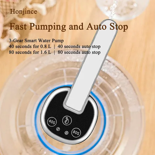 Dispensador de agua eléctrico plegable para jarra de 5 galones, carga USB, 3 modos con interruptor de apagado automático, portátil para el hogar, al