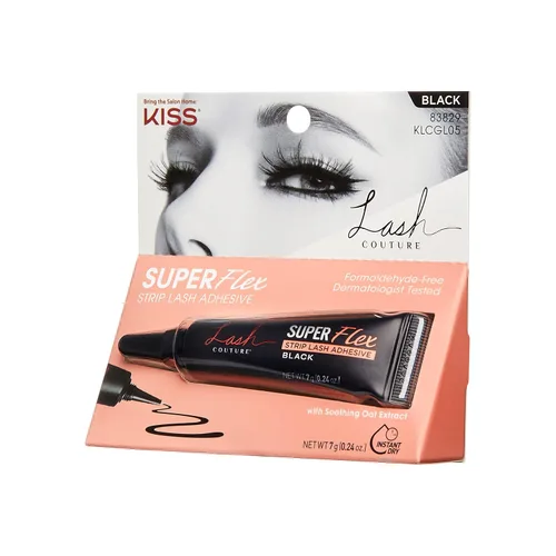 Miniatura 13 de KISS Lash Couture, pegamento para pestañas, pegamento de pestañas súper flexible de avena, color negro, incluye 1 adhesivo para pestañas, de larga