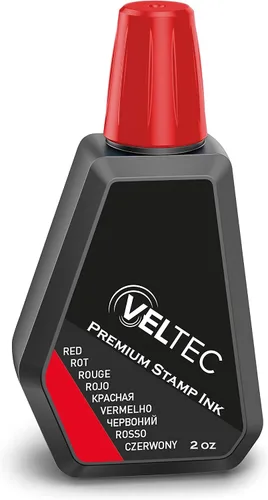 Miniatura 3 de Veltec Tinta de repuesto prémium para usar con sellos autoentintados, fechadores y almohadillas de sello de goma, 2 onzas (negro)
