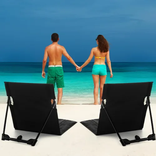 Miniatura 7 de Karenhi Sillas plegables junto a la piscina para borde de la piscina, sillas de playa portátiles con soporte trasero, asientos plegables de piscina