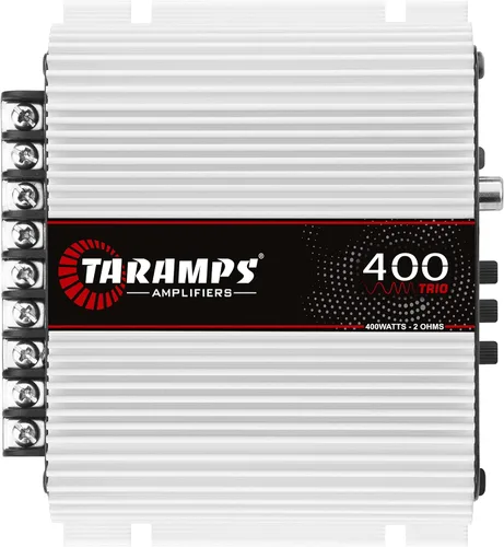 TARAMPS TRIO400 400 Trio Clase D Amplificador 2-ohm 400W RMS 1-Canal 3 Salidas Automotriz Mejorar Sistema de Audio del Coche