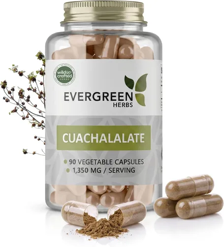 Evergreen Herbs Cuachalalate Herb (Amphipetyglum Adstringens) - Bolsa de pie resellable para garantizar la frescura. (Cápsulas)