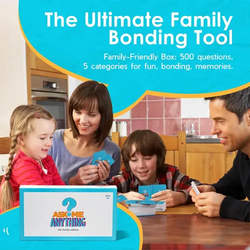 Miniatura 2 de ASKMEANYTHING Ask Me Anything Family Edition - Divertido juego de cartas de unión familiar