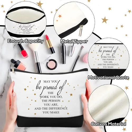 Miniatura 3 de Roowest 20 unidades de regalos de agradecimiento a los empleados a granel – Bolsas de cosméticos para mujeres, bolsa de maquillaje para la semana