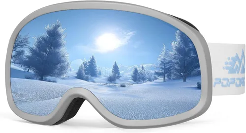 Miniatura 10 de Gafas de esquí OTG, 100% Protección UV, Antiempañamiento, Lentes polarizadas para esquí y snowboard para hombres, mujeres y adultos
