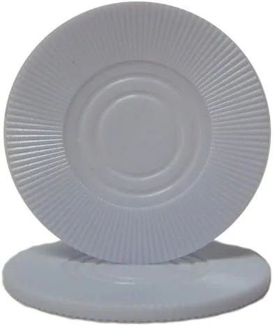 50 fichas de póquer radiales de plástico entrelazadas - Elige colores Blanco