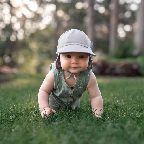 Miniatura 6 de JAN & JUL Gorro de bebé suave para el sol Sombrero de algodón con solapa para el cuello para pequeños