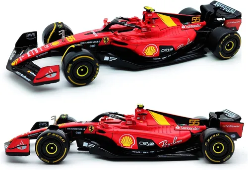 Miniatura 15 de 1/43 F1 2023 SF23 16# Charles Leclerc Scuderia SF23 55# Carlos Sainz aleación coche fundido a presión modelo modelo regalo (1/43 SF23 Monza #16)