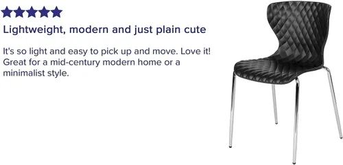 Miniatura 4 de Flash Furniture Lowell Silla apilable de plástico negro con asiento en cascada