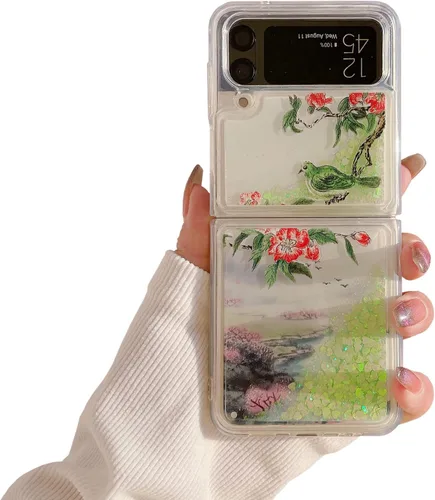 Miniatura 14 de Funda para Samsung Galaxy Z Flip 3 con purpurina para niñas y mujeres, funda transparente de TPU suave de TPU para Samsung Galaxy Z Flip 3 5G 2021