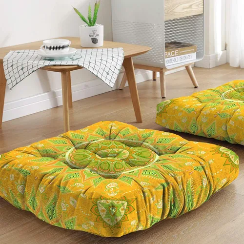 Miniatura 13 de Cojín de meditación con mandala, tapete de meditación bohemio, almohadas de meditación para sentarse en el suelo, cojines para sentarse en casa y al