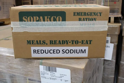 Miniatura 6 de SOPAKCO Raciones alimenticias reducidas en sodio MRE 14 comidas listas para comer - 8/23 o más recientes