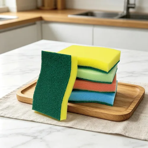 Miniatura 2 de AIDEA Esponjas de cocina, paquete de 50 esponjas de platos resistentes, esponja de limpieza para el hogar y la cocina, suministros de limpieza sin