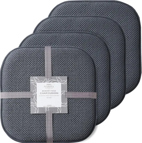Miniatura 10 de Marina Decoration Cojín grueso y cómodo de espuma viscoelástica para silla, patrón de panal de abeja, goma antideslizante, para asiento trasero, lino
