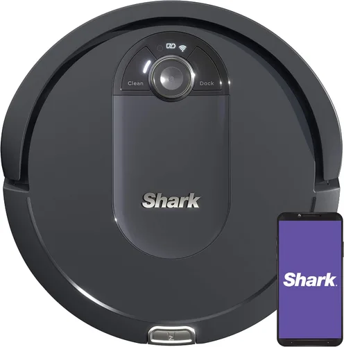 Shark IQ Robot Aspiradora AV992 Limpieza de Filas, Perfecto para Pelo de Mascotas, Compatible con Alexa, Wi-Fi, Negro