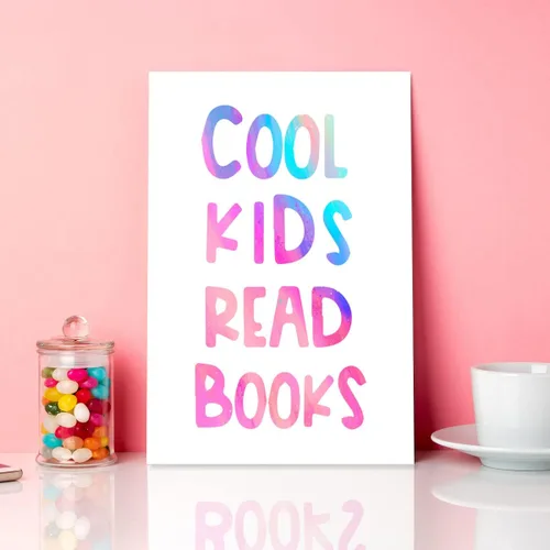 Miniatura 4 de Lienzo decorativo para pared: rincón de lectura para niños, cita genial para amantes de los libros, perfecto para la habitación de los niños
