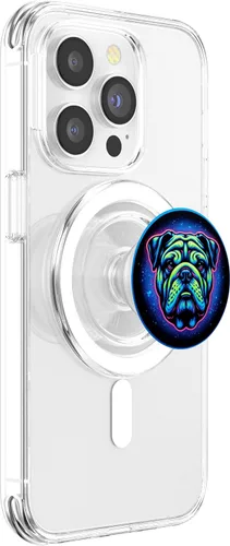 Miniatura 3 de Vibrante Bulldog Inglés Blacklight Art PopSockets MagSafe PopGrip para iPhone