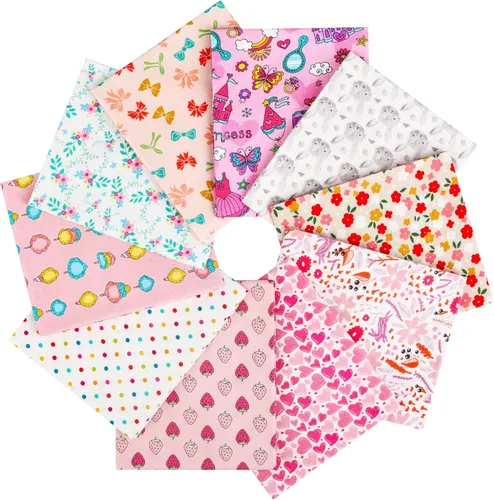 Miniatura 13 de Craftido -25 Opciones- Paquetes de Tela 100% Algodón para Quilting 10pcs Fat Quarters 18"x21"-Peso Medio 5.2 oz- Algodón Suave para Acolchado, Tie