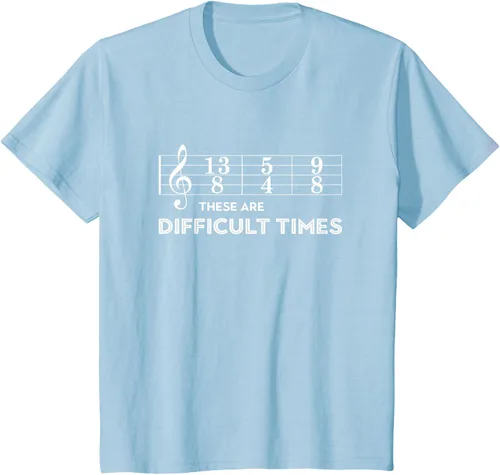 Miniatura 9 de Musician - Camiseta con texto en inglés "These are Difficult Times", talla S