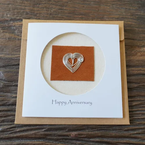 Miniatura 3 de Camellia Bees Tarjeta de 10º Aniversario, Tarjeta Temática de Boda en Lata de Aluminio para Esposo, Esposa, Pareja (10º)