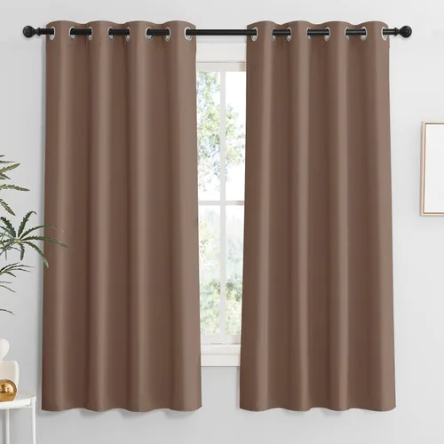 Miniatura 52 de RYB HOME Cortinas opacas de cocina de 36 pulgadas de largo, tratamiento de privacidad para ventanas pequeñas, aislamiento térmico, telón de fondo