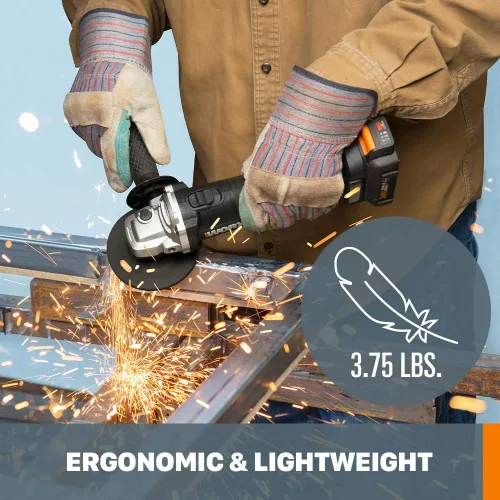 Miniatura 5 de Worx WX812L.9 20V Power Share Amoladora angular inalámbrica de 4.5 pulgadas con motor sin escobillas (solo herramienta)