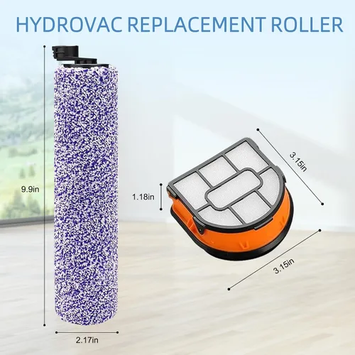 Miniatura 3 de Filtro de rodillo de cepillo de repuesto HydroVac: para aspiradora Shark WD101 WD201 WD100 WD200 AW201 WD200C WD201C WD101C AW261 WD160 Hydrovac XL