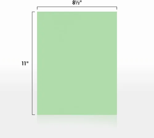 Miniatura 3 de LUXPaper Cartulina de 8.5 x 11 pulgadas, tamaño carta, verde pastel, cubierta de 65 libras, 50 unidades Verde pastel - 65 libras.