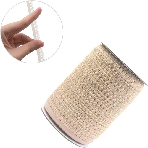 Miniatura 3 de Bristlegrass Picot Loop - Banda elástica para coser de 1/2 pulgada, 0.512 in, corona de carrete con volantes, cinta elástica de encaje para atar