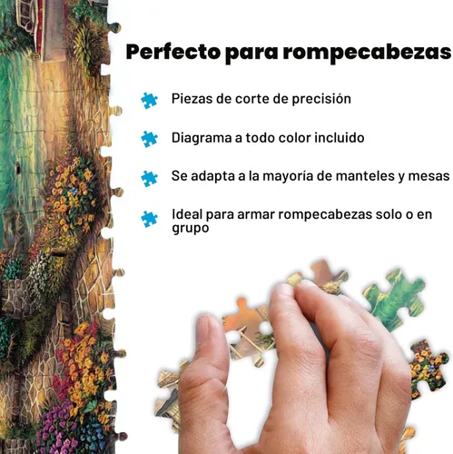 Miniatura 4 de Buffalo Games - Chuck Pinson - Cottage by the Sea - Rompecabezas de 1000 piezas para adultos, rompecabezas de faro sereno con póster, rompecabezas