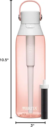 Miniatura 8 de Brita Botella de agua filtrada aislada con popote (26 onzas) y reemplazos de filtro de agua