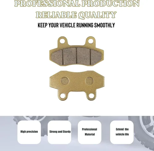 Miniatura 4 de 2 pares de pastillas de freno de disco delantero para motocicleta, compatibles con scooter chino Taotao 150 estilo largo go kart Gy6 49cc 50cc 125cc