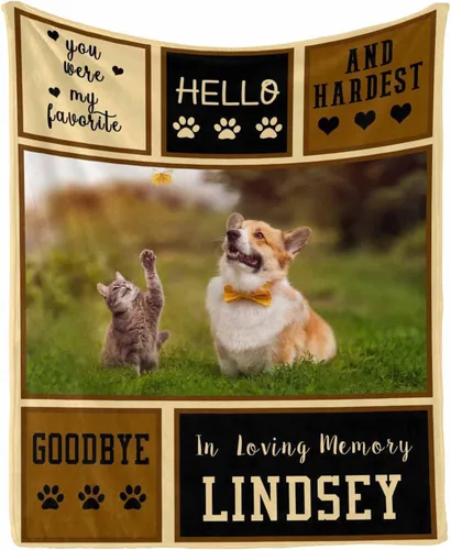 Miniatura 7 de Manta personalizada con foto de perro, mantas con imagen personalizada para amantes de los perros, manta personalizada para regalos con mis propias