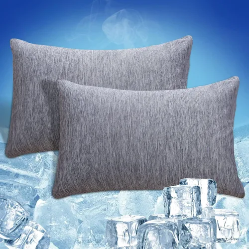 Miniatura 15 de CHOSHOME Fundas de almohada refrescantes con cremallera Fundas de almohada Q-Max > 0.45 con cremallera para personas que duermen con calor, suaves