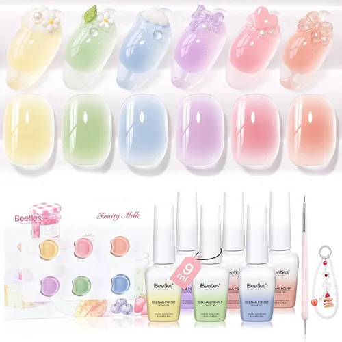 Miniatura 20 de Beetles - Lámpara de uñas LED UV, luz de uñas blanca caramelo con 3 temporizadores de 30/60/90 segundos y pantalla de cuenta regresiva para esmalte