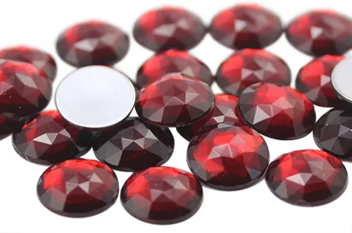 Miniatura 15 de Joyas de diamantes de imitación acrílicos redondos con parte trasera plana de 0.709 in, adornos de gemas de plástico para cosplay, disfraces