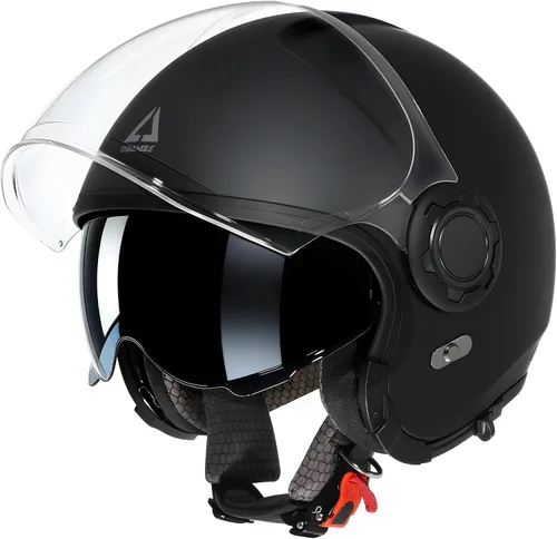 Miniatura 2 de TRIANGLE Cascos de motocicleta de cara completa, casco de motocross todoterreno para hombres y mujeres, doble visera con protector solar interno