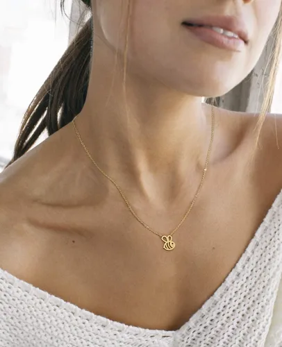 Miniatura 6 de Altitude Boutique Collar de abejorro, collar de colmena de abeja de miel para mujer (plata, dorado), Metal