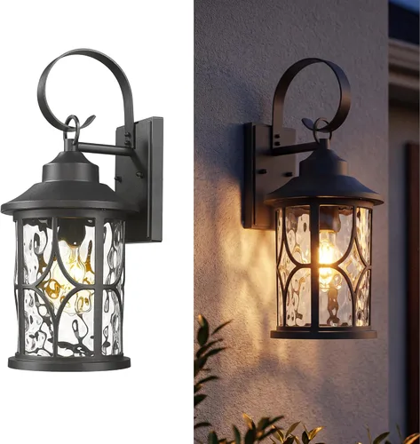 Miniatura 12 de zeyu 2 unidades de luces de aplique de pared para exteriores, luces modernas de granja para porche de casa, aluminio fundido en acabado blanco