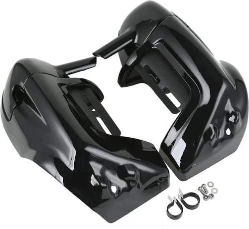 Miniatura 10 de XFMT - Carenadura inferior ventilada para las piernas tipo guantera, modelos FLT, FLHT, FLHTCU, FLHRC, Road King, Street Glide, Electra Glide, Negro