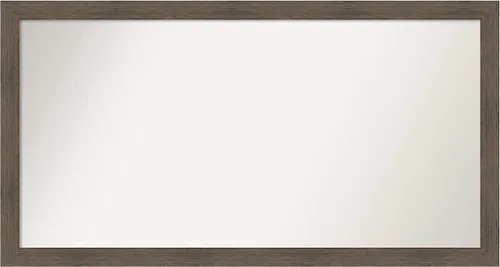 Miniatura 89 de Amanti Art Espejo de pared personalizado no biselado (24 x 27 pulgadas), marco estrecho de nogal chipre - varios tamaños personalizados - Espejo