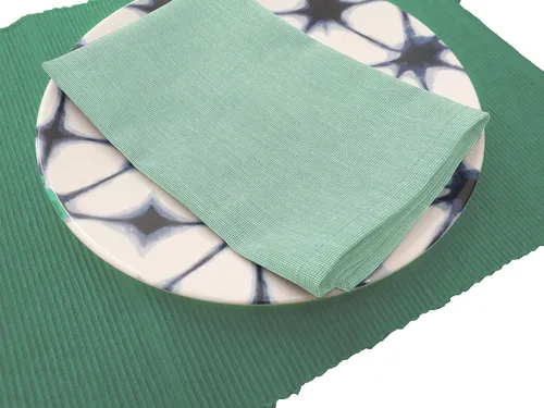 Miniatura 4 de Juego de servilletas de dos tonos, verde bosque, 100% algodón, tamaño de servilleta de 18 x 18 pulgadas, adecuado para comidas formales, comidas